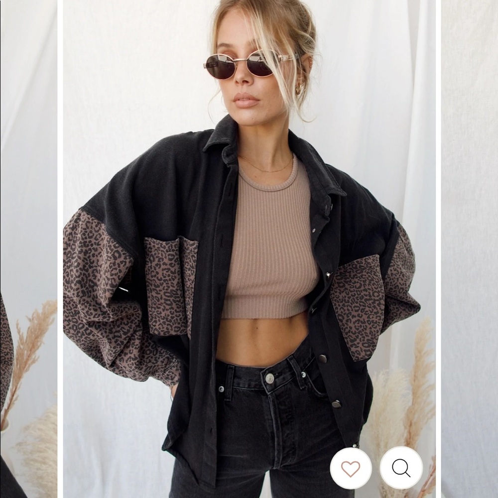 12th Tribe Leopard Print Shacket
